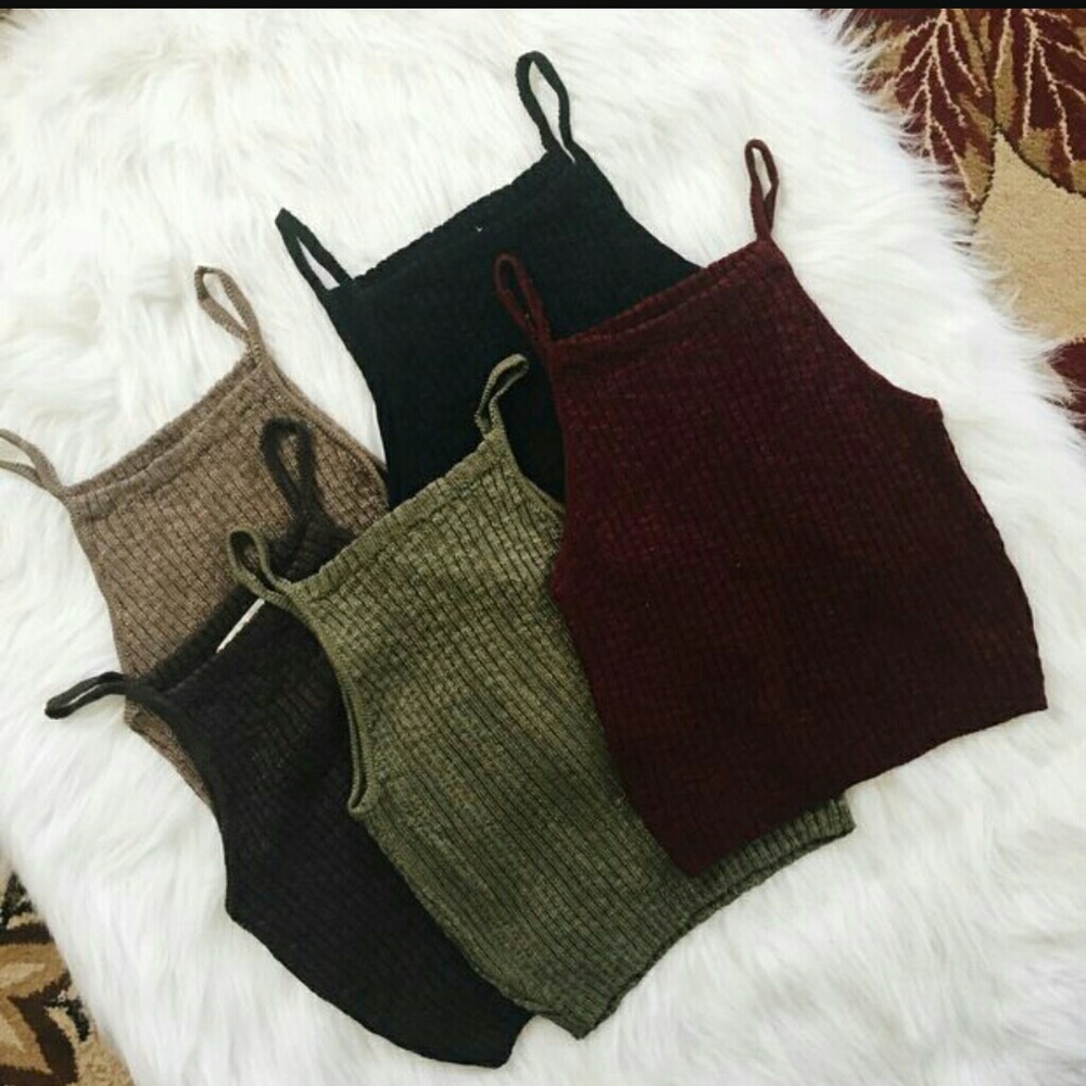 Ribbed Crop Top Camis 😍🎊🎉